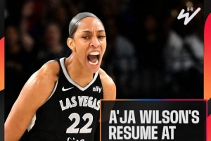 阿贾-威尔逊生涯至今4个MVP3个DPOY两冠 4个MVP历史首人！