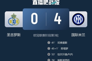 圣吉罗斯主帅：上半场我们错失机会，半场前的第二个丢球令人痛苦