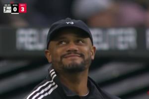 慈父般的微笑😄17岁卡尔打进世界波，孔帕尼在场边非常开心