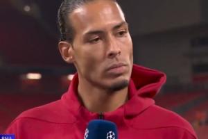 一个字的事😶被问是否与阿诺德赛前交谈或赛后见面？范戴克：不